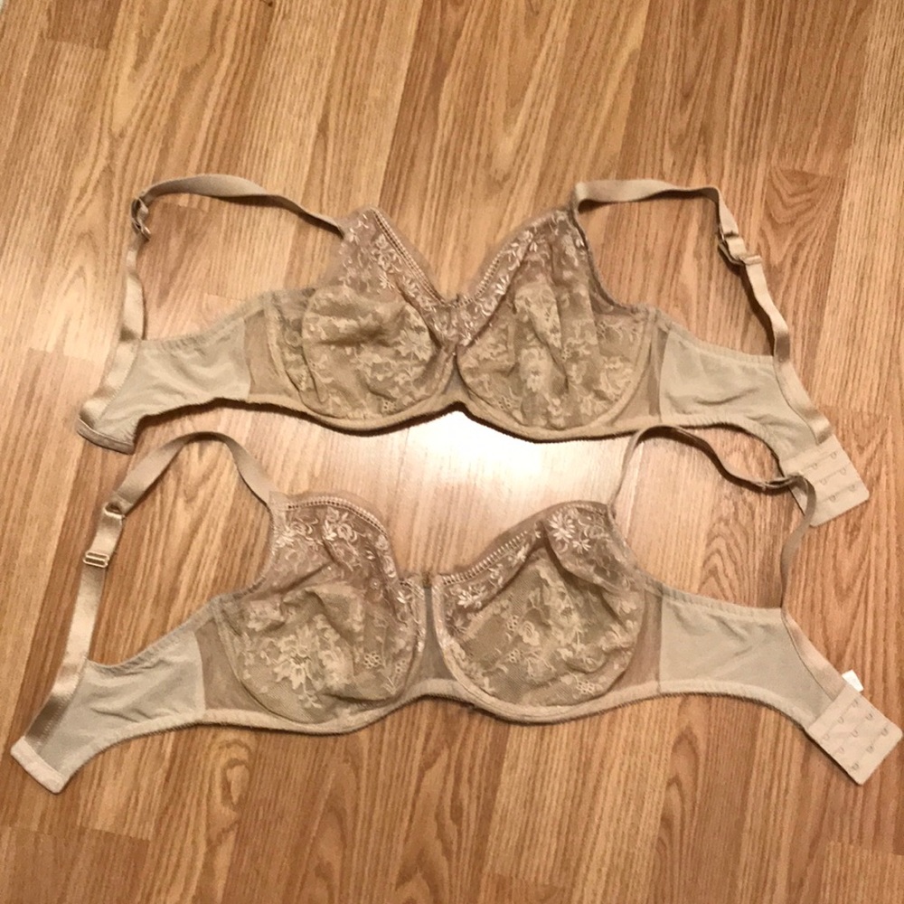 36DDD Wacoal Beige Bras set of 2
